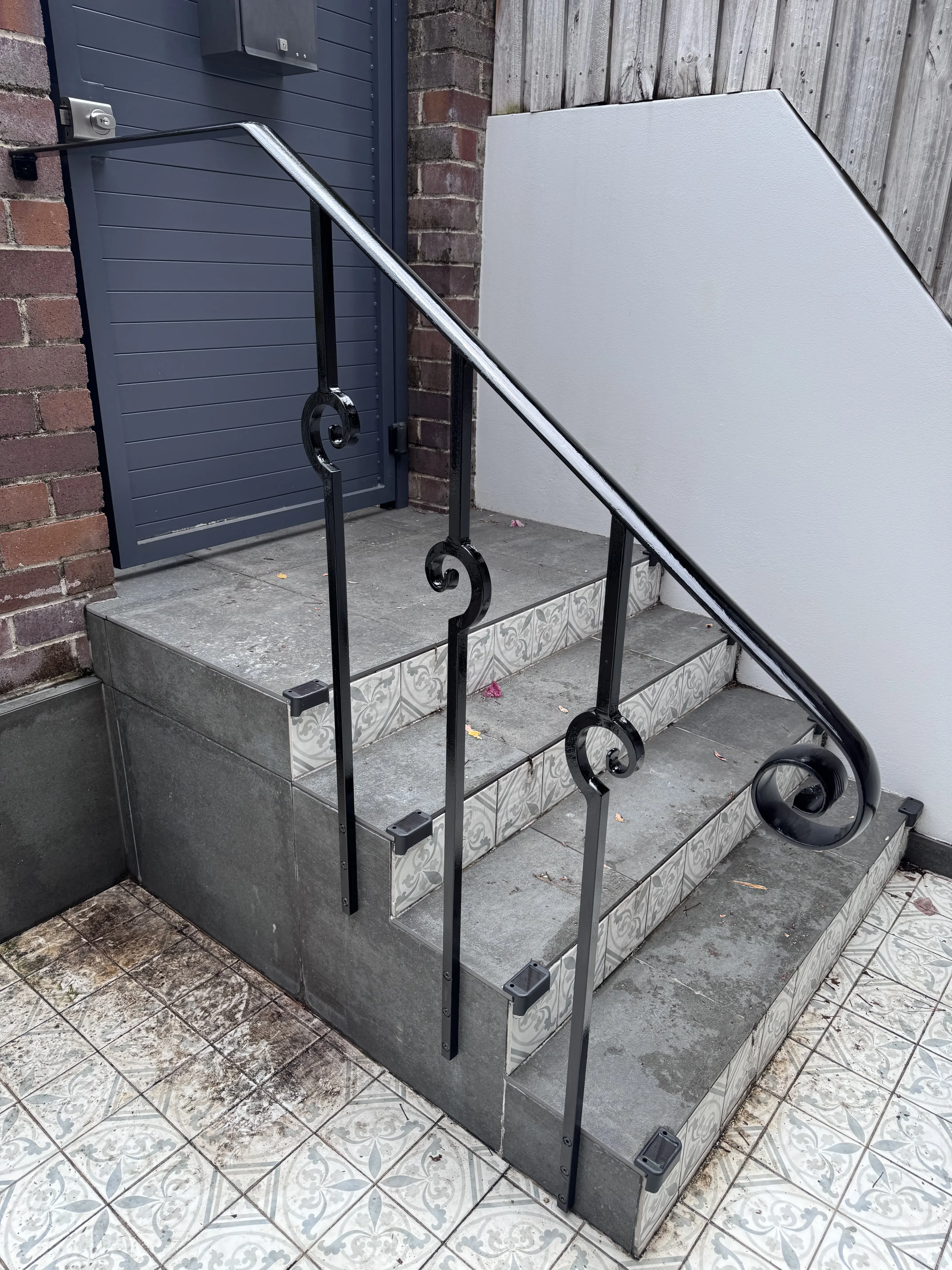 External wrought iron handrail Turramurra Sydney