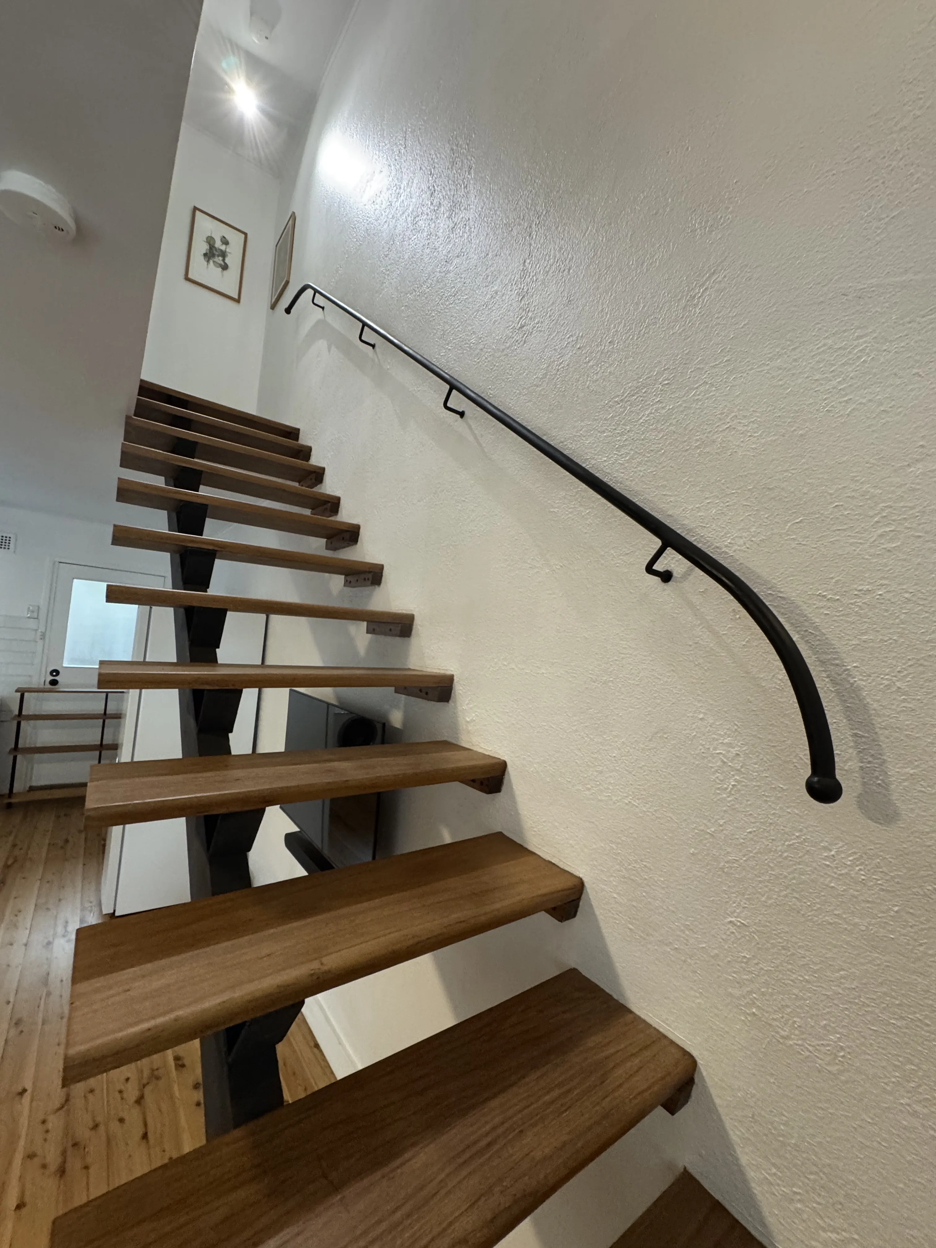 Custom wrought iron handrail for staircase in Leichhardt Sydney