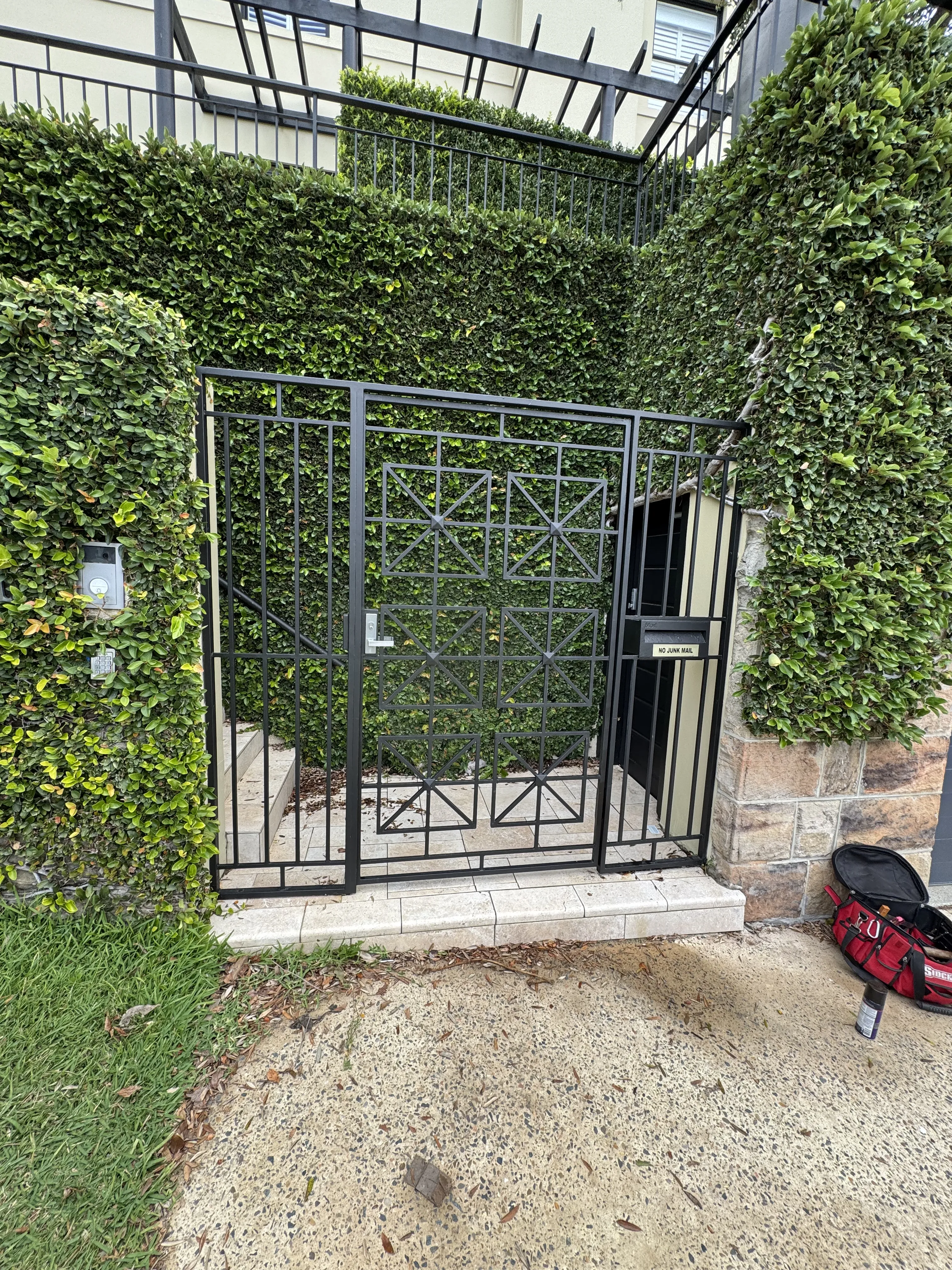 Wrought iron security door Vaucluse